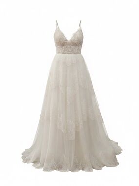 Adriana Papell Platinum wedding dress